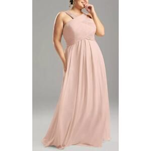 AW BRIDAL 4 S pearl pink Vienna wedding guest formal party maxi dress NEW B40